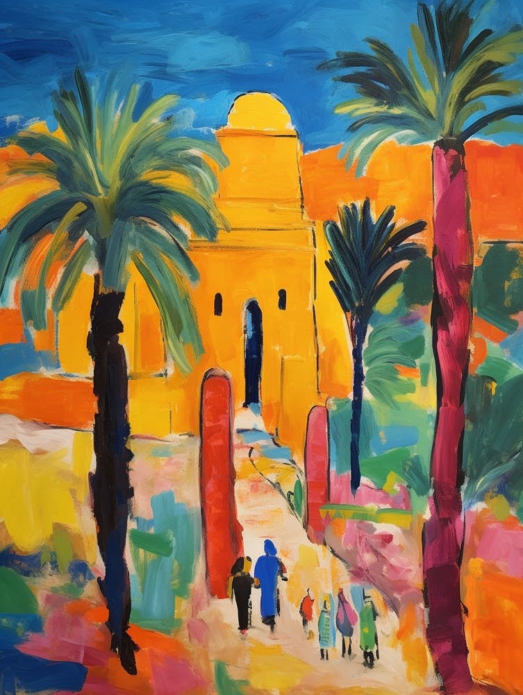 Luxor Egypt 1 Fauvist Painting