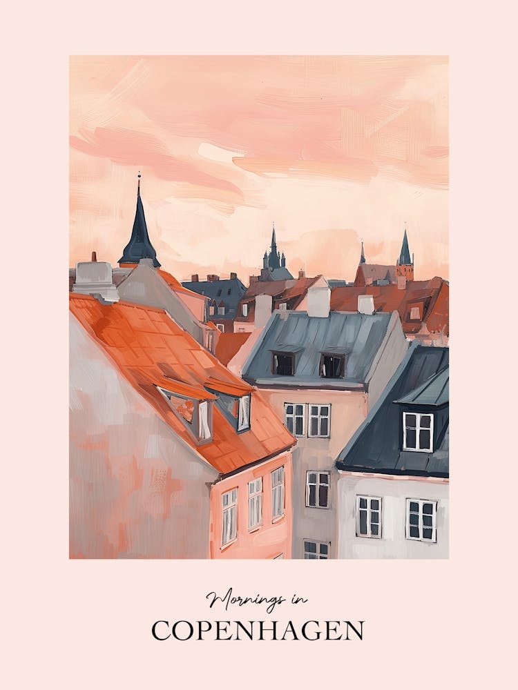 Mornings In Copenhagen Rooftops Morning Skyline 4