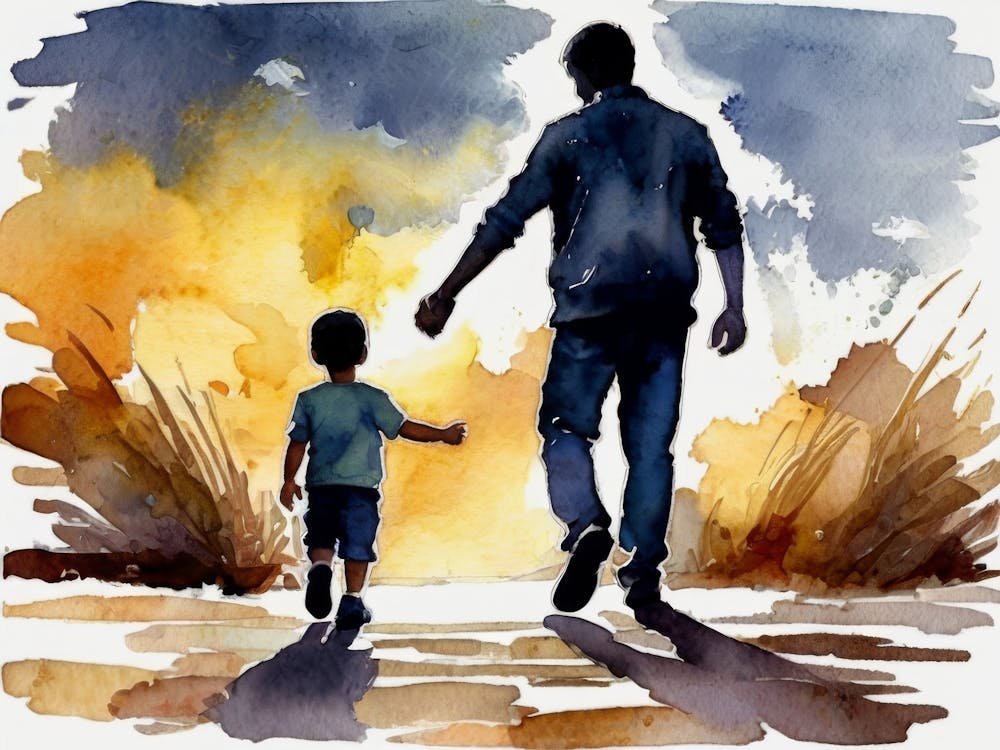 Father And Son Walking Father's Day 3