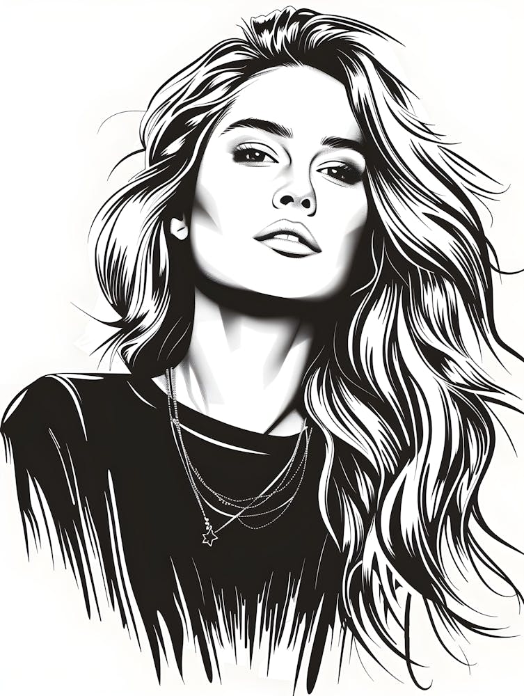 Mod Girl Black And White 26