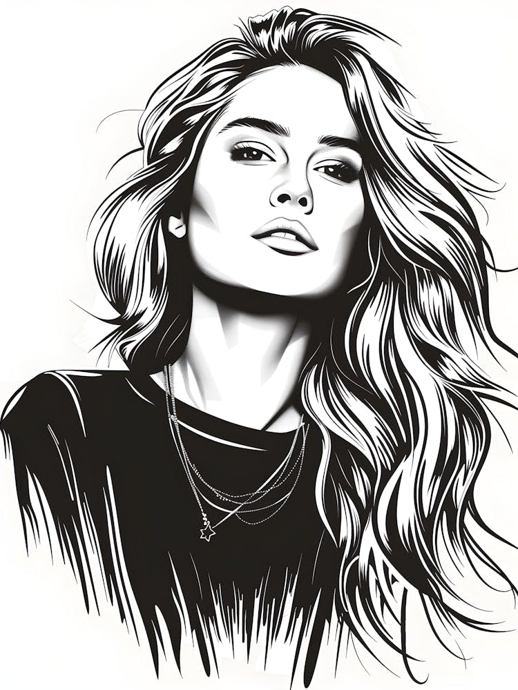 Mod Girl Black And White 26