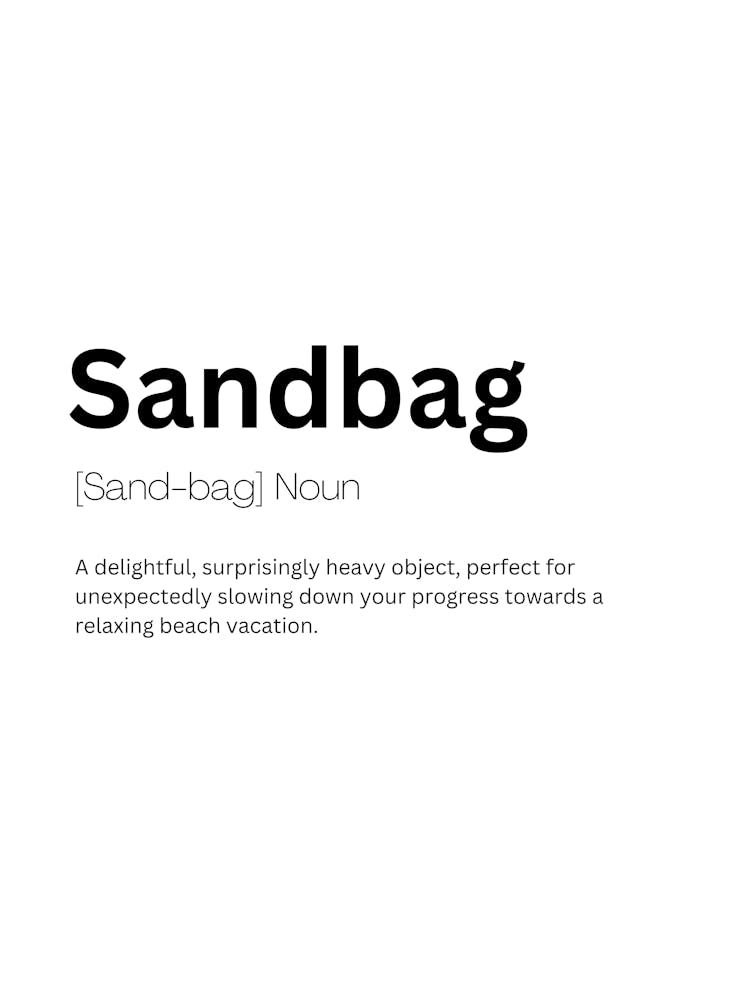Sandbag Definition Bedeutung