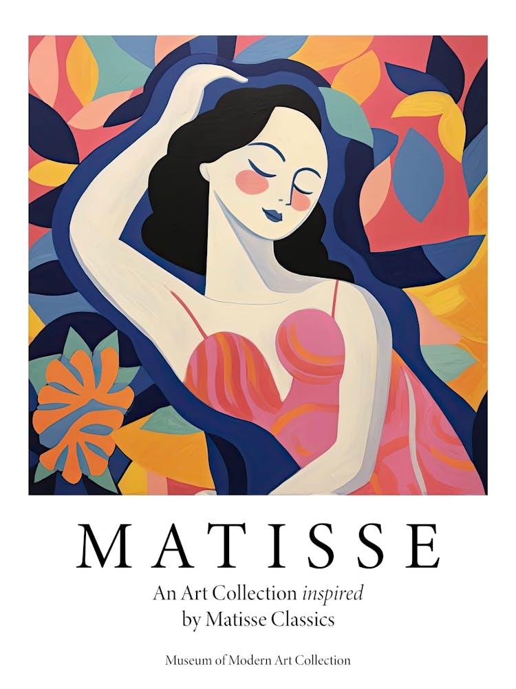 Woman Posing For The Artist, The Matisse Inspired Art Collection Poster