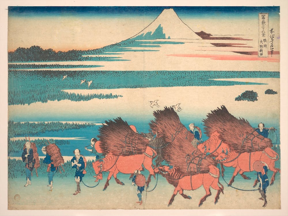 The New Fields At Ōno In Suruga Province, Katsushika Hokusai