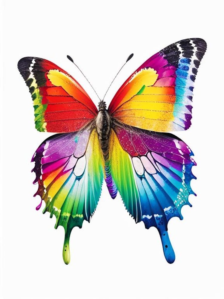 Papillon Sur Arc-en-ciel Découpage 5