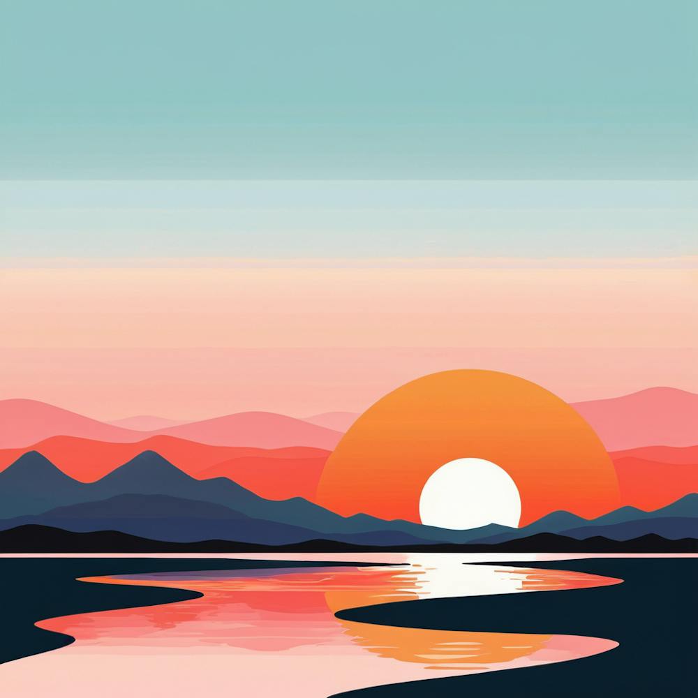 Sunset Over Water