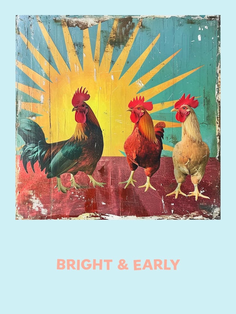 Bright & Early Rooster Poster
