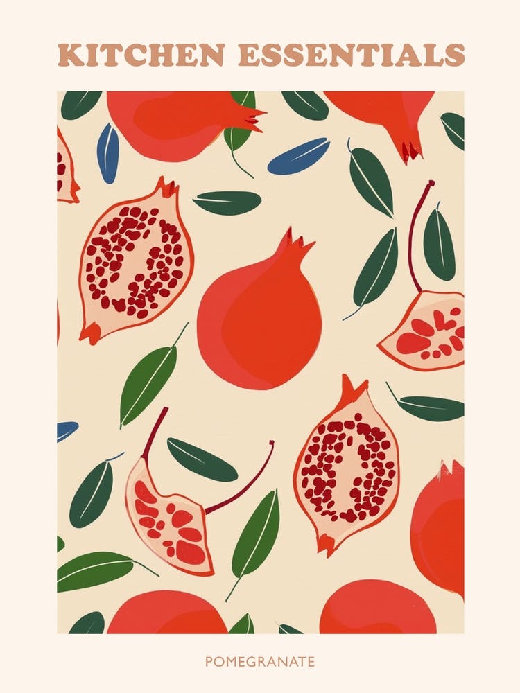 Granatapfel Fruchtmuster Poster 1