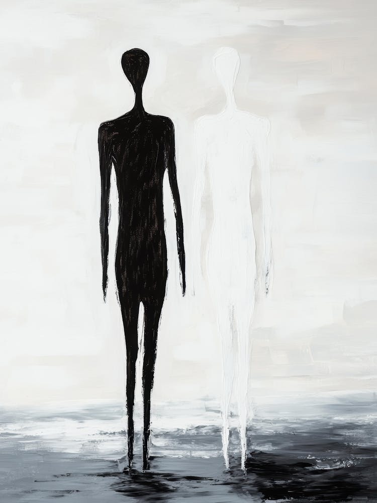 Two People Standing In The Water