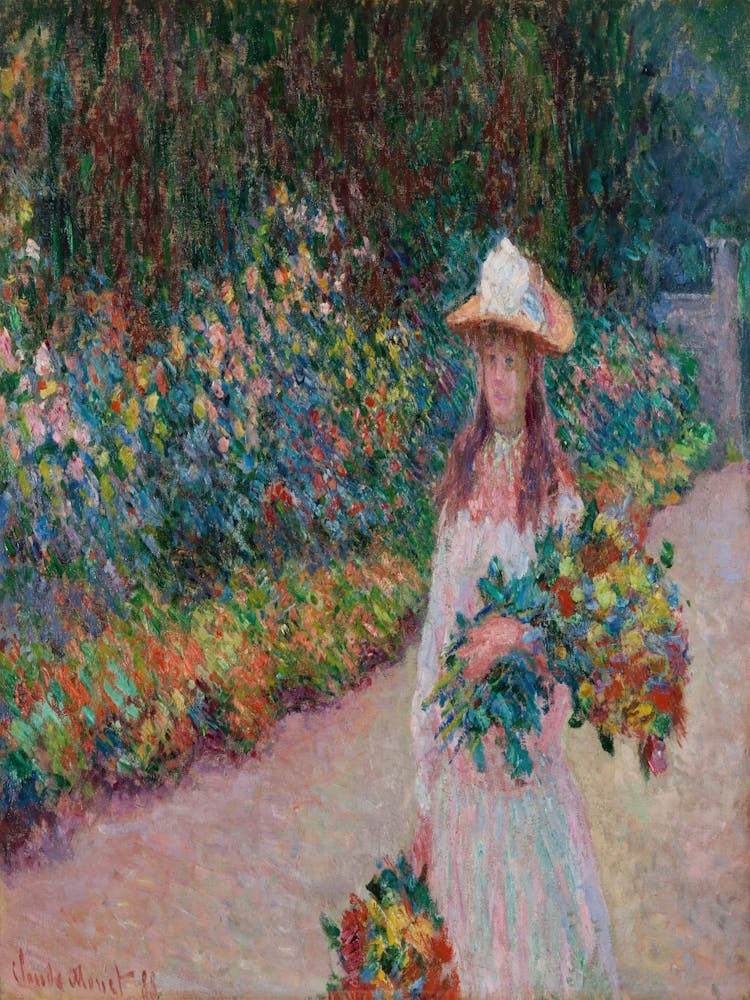 Jeune Fille Dans Le Jardin De Giverny (1888)