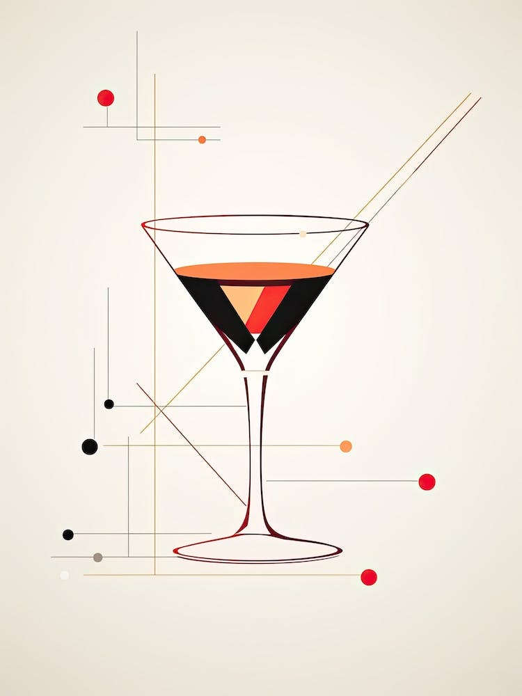 Mid Century Modern Boulevardier Floral Infusion Cocktail 3