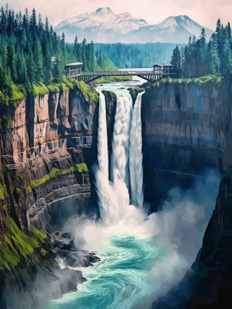 Snoqualmie Pass Retro Pop Art 8