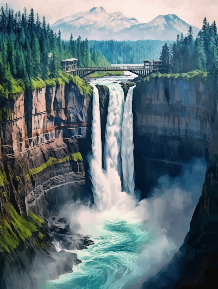 Snoqualmie Pass Retro Pop Art 8