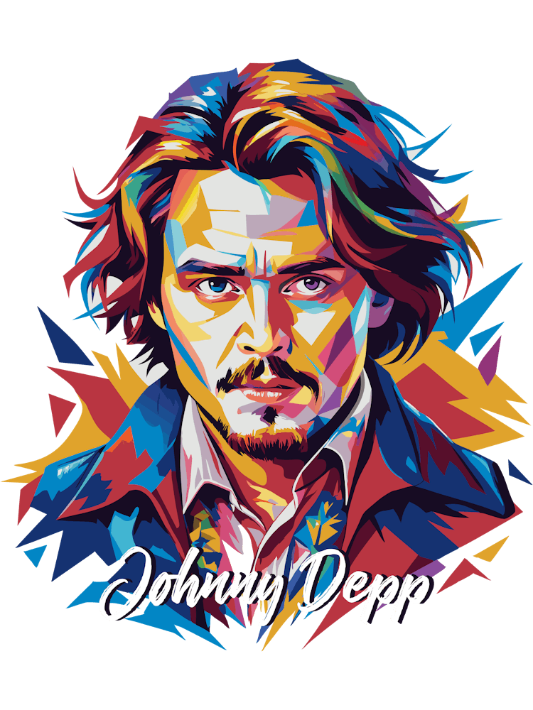 Johnny Depp Portrait WPAP Pop Art