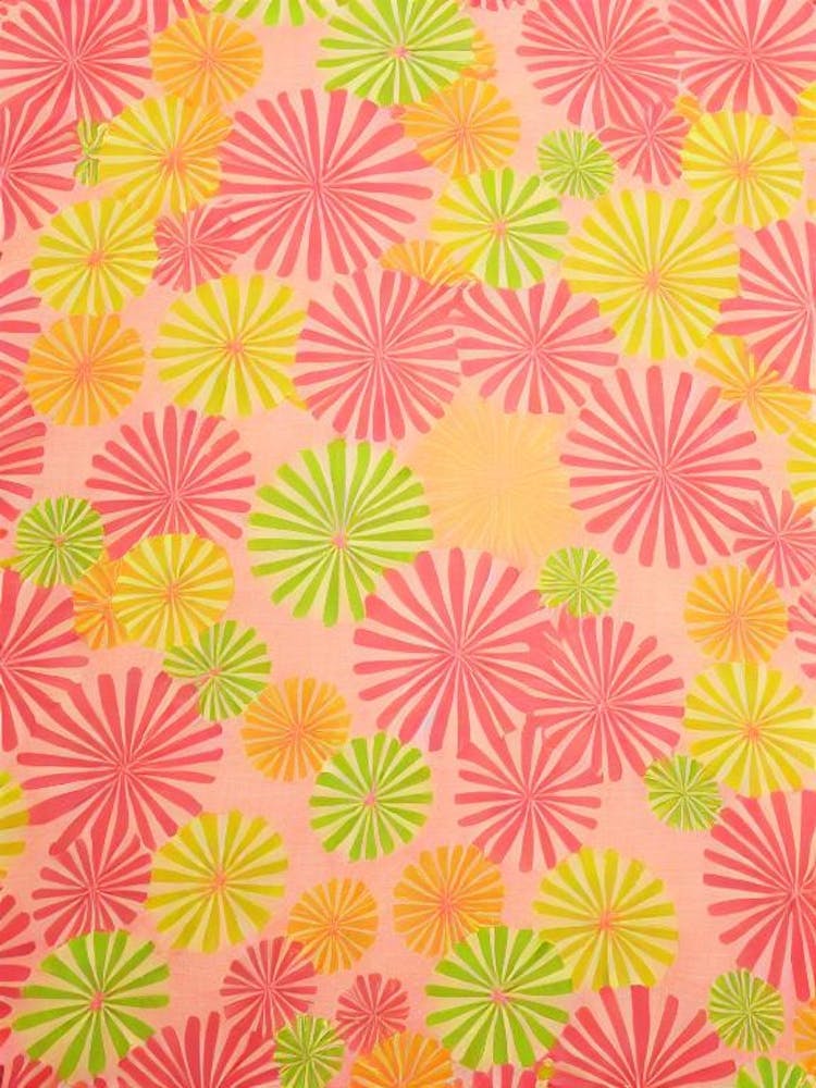 Umbrella Tree Floral Print Warm Tones 2 Flower