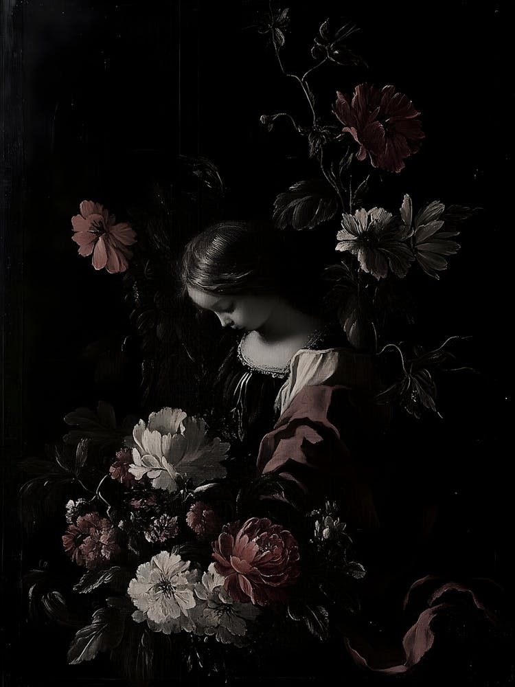 Woman With Flowers 2