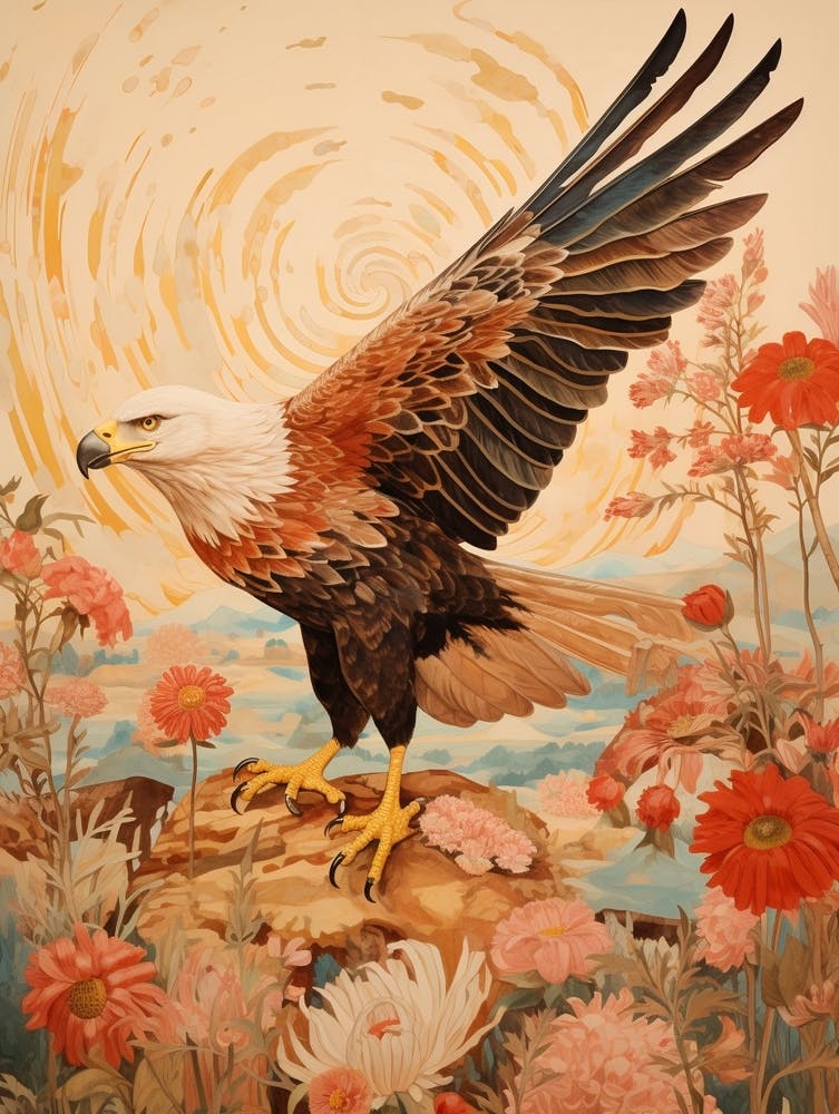 Weißkopfseeadler 4 Detailliertes Vogelgemälde