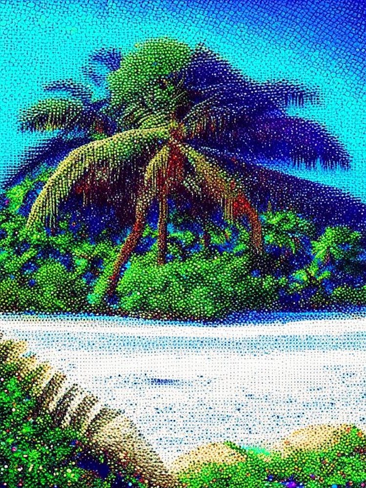 Tulum National Park Mexico Pointillism