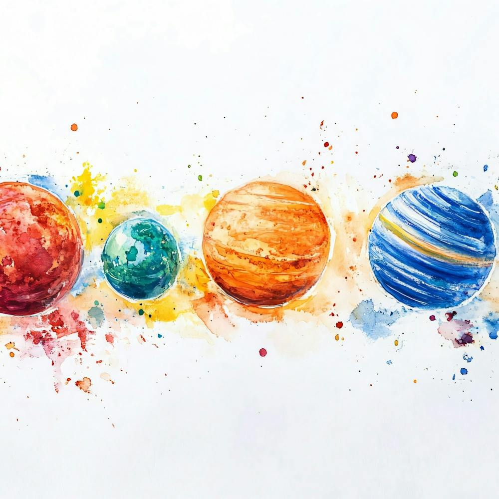 Watercolor Planets