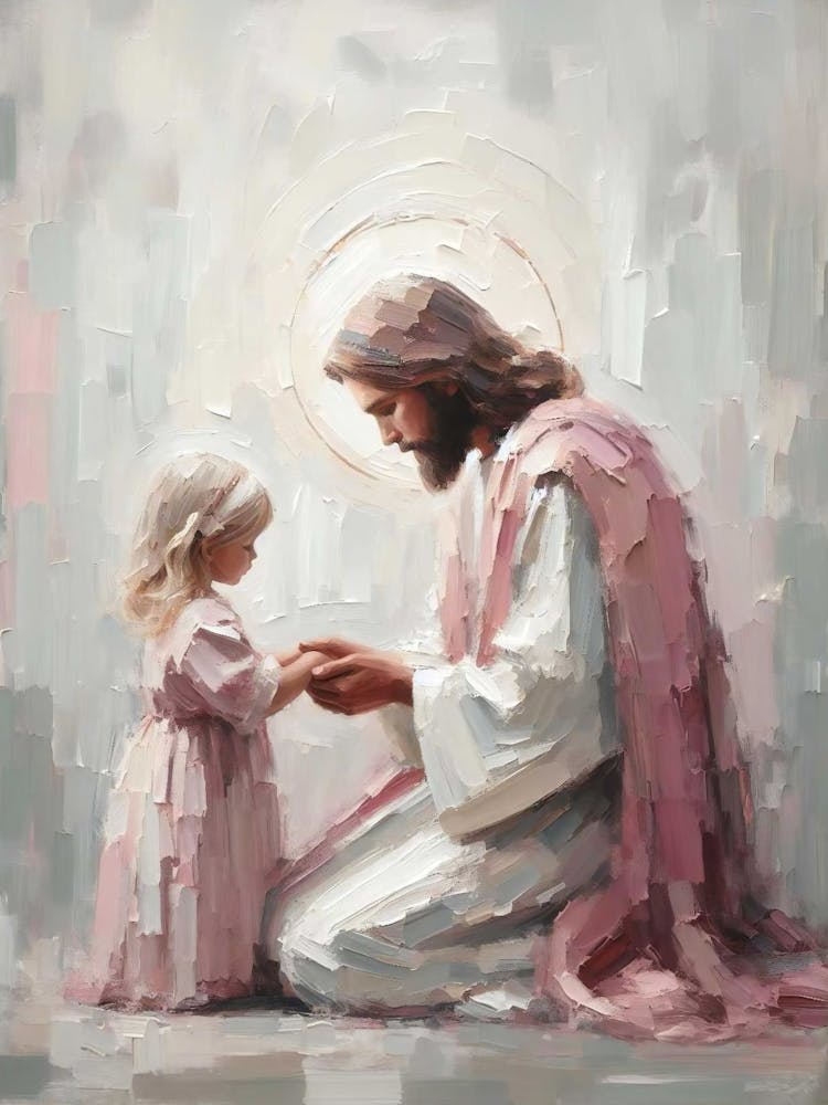 Understood And Loved, Christian Painting, Jesus And Girl, Digital Jesus Painting, Jesus With Kids, Lds Wall Art, Bible Art, Jesus Children