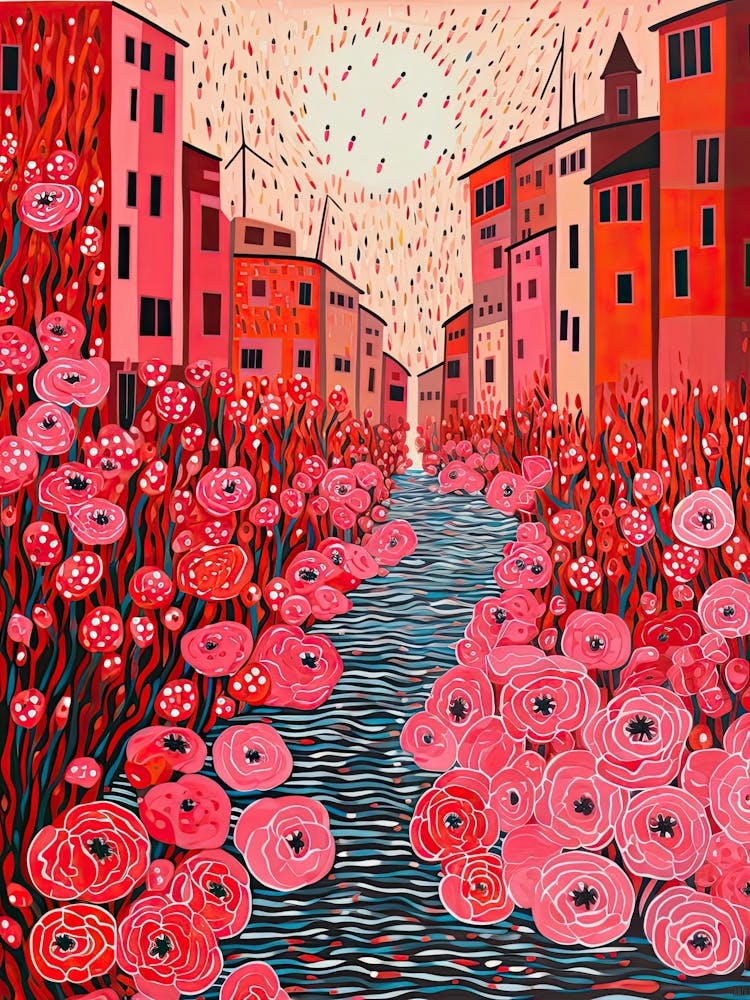 Genoa, Italy, Illustration In The Style Of Pop Art 1