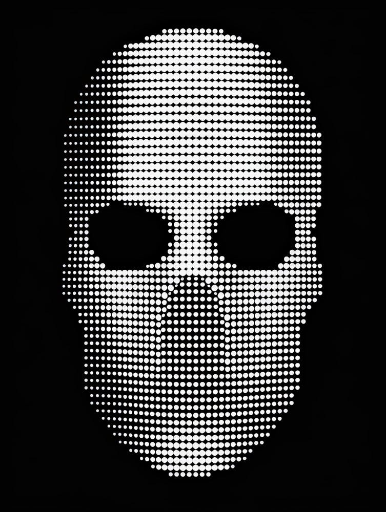 Pixelated Skull