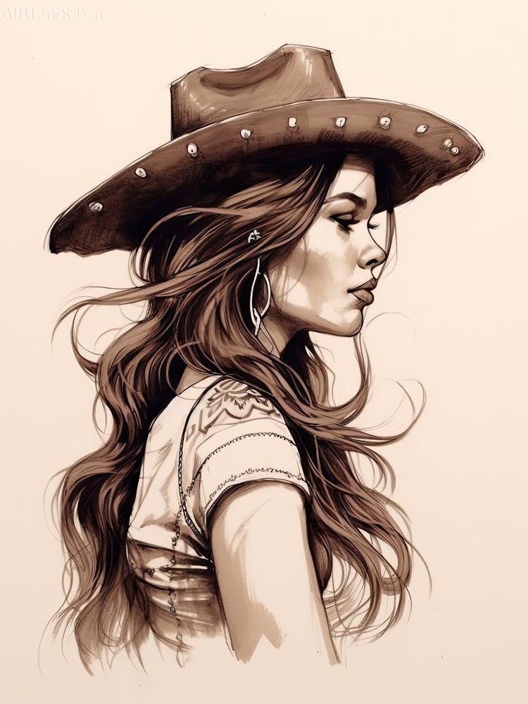 Cowgirl Neutral Colours Portrait 3