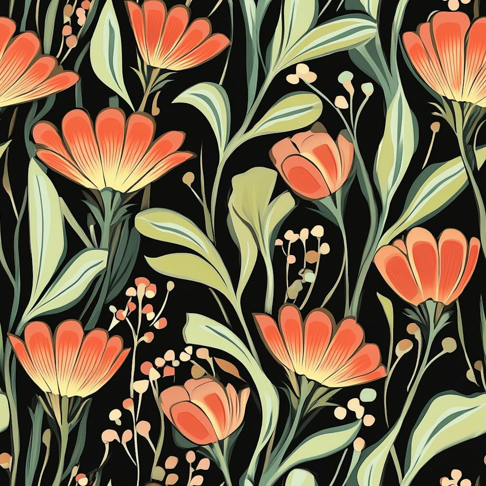 Art Deco Daisy Pattern