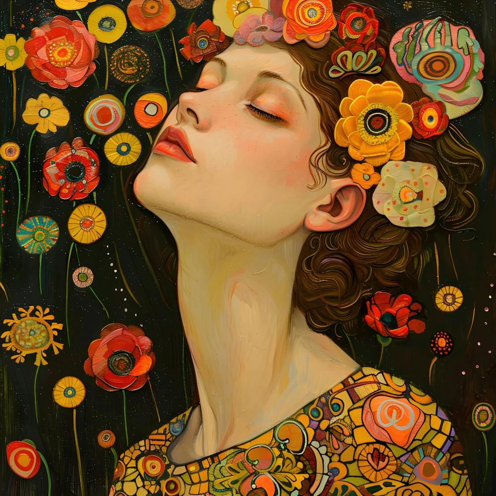 Floral Reverie: A Tribute to Klimt's Garden