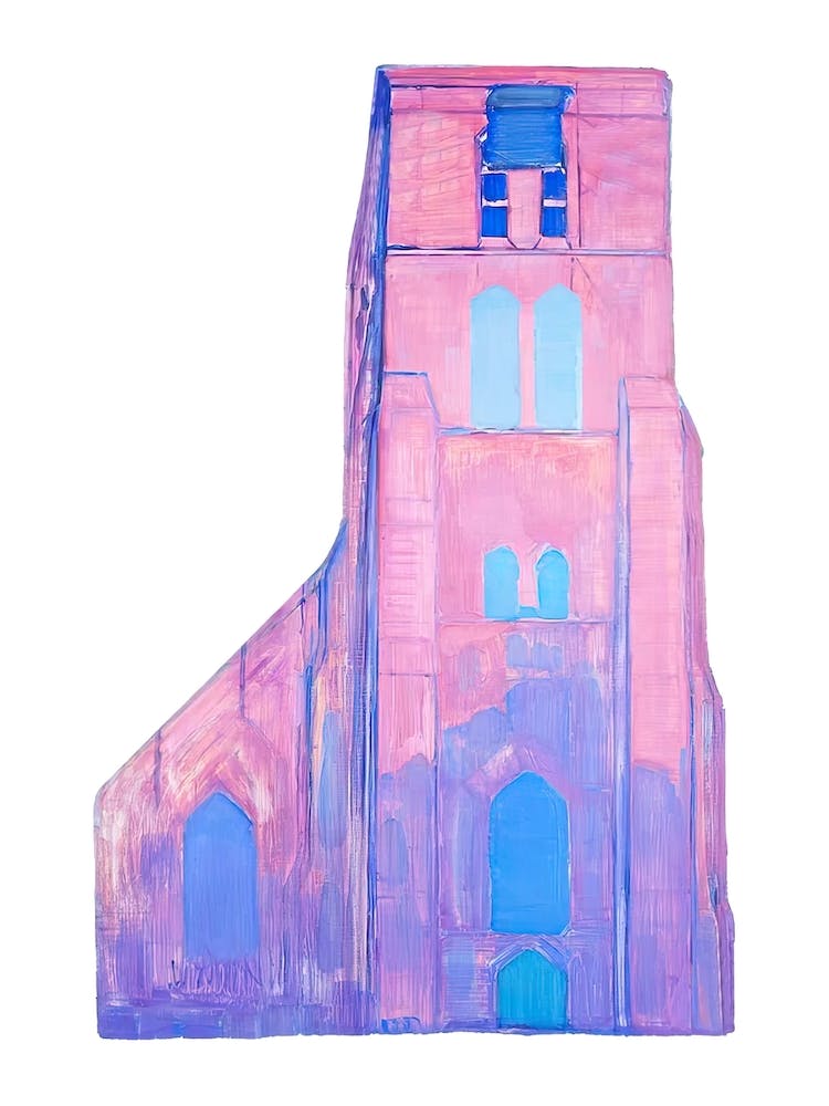 Church Tower Sticker 1