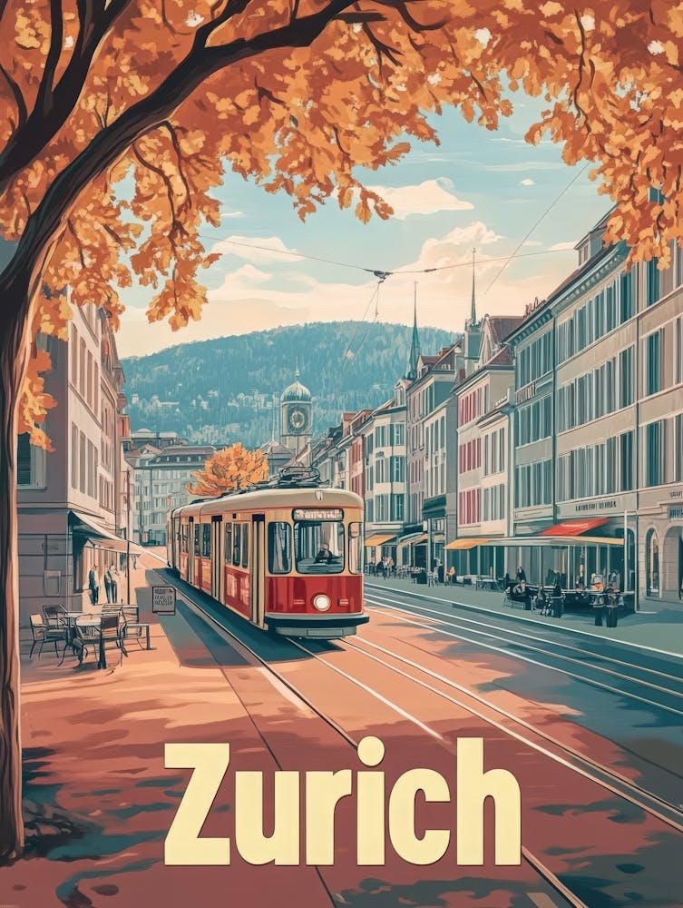 Aihrgdesign A Classic 1960s Travel Poster For Zurich Showcasi 83a18329 C649 4961 975d 80b14bcf05dc 0