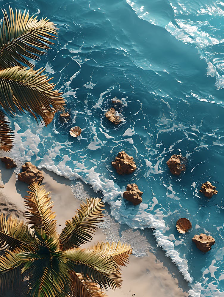 Beach With Palm Trees