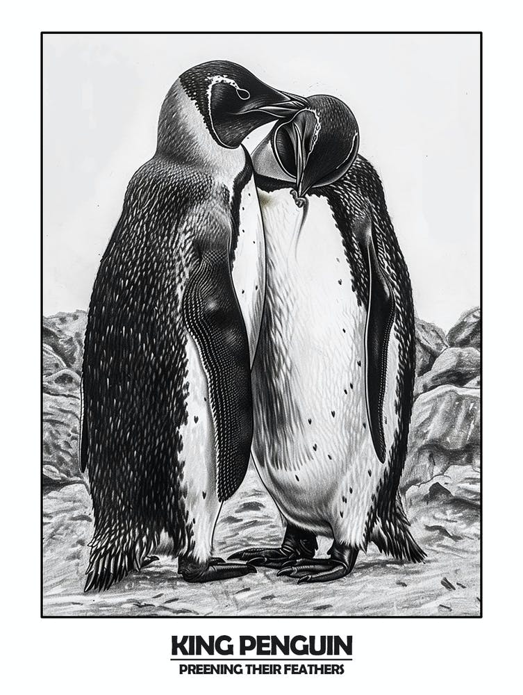 Penguin Preening Their Feathers Poster 8