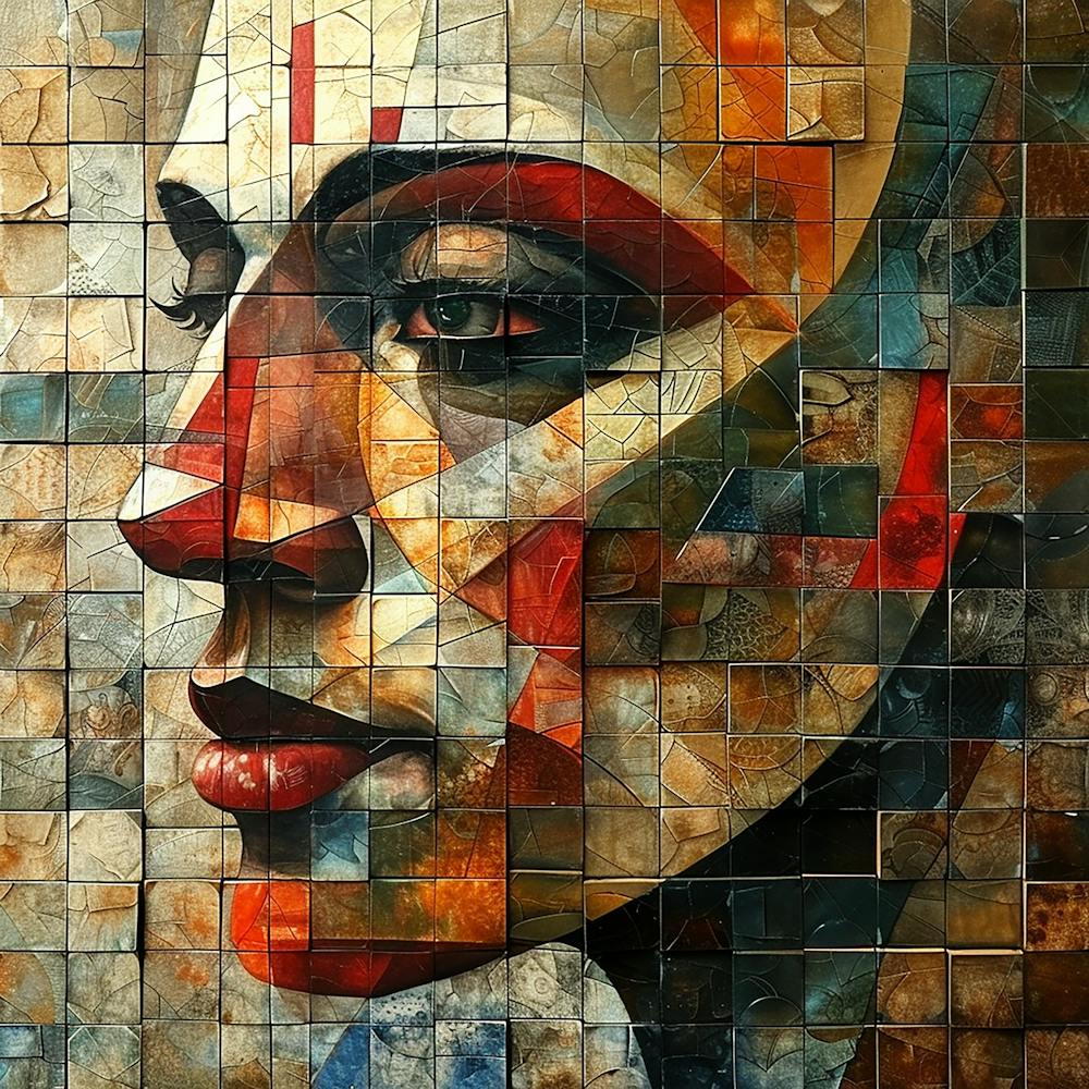 Mosaik Frauengesicht