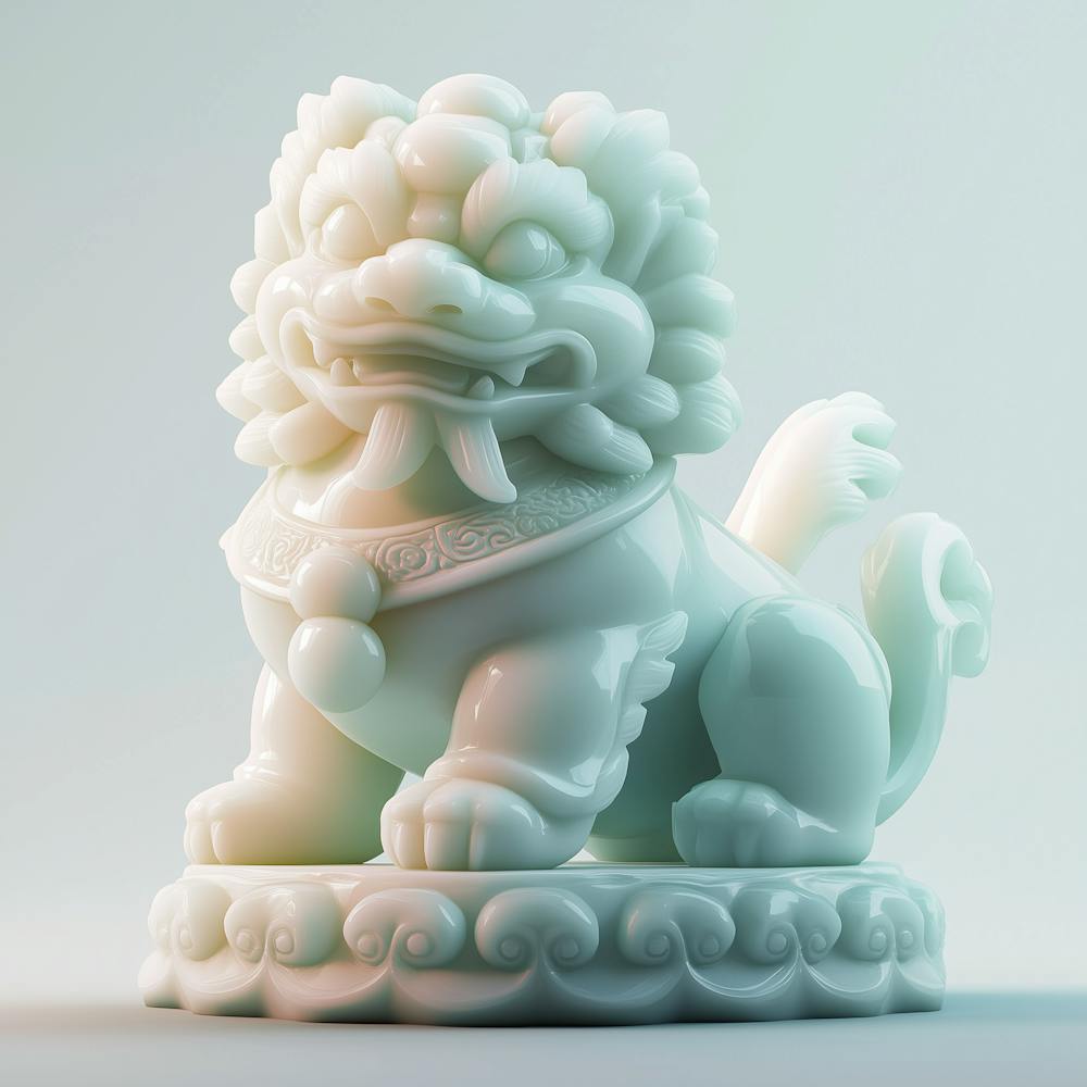 Chinesische Löwenstatue