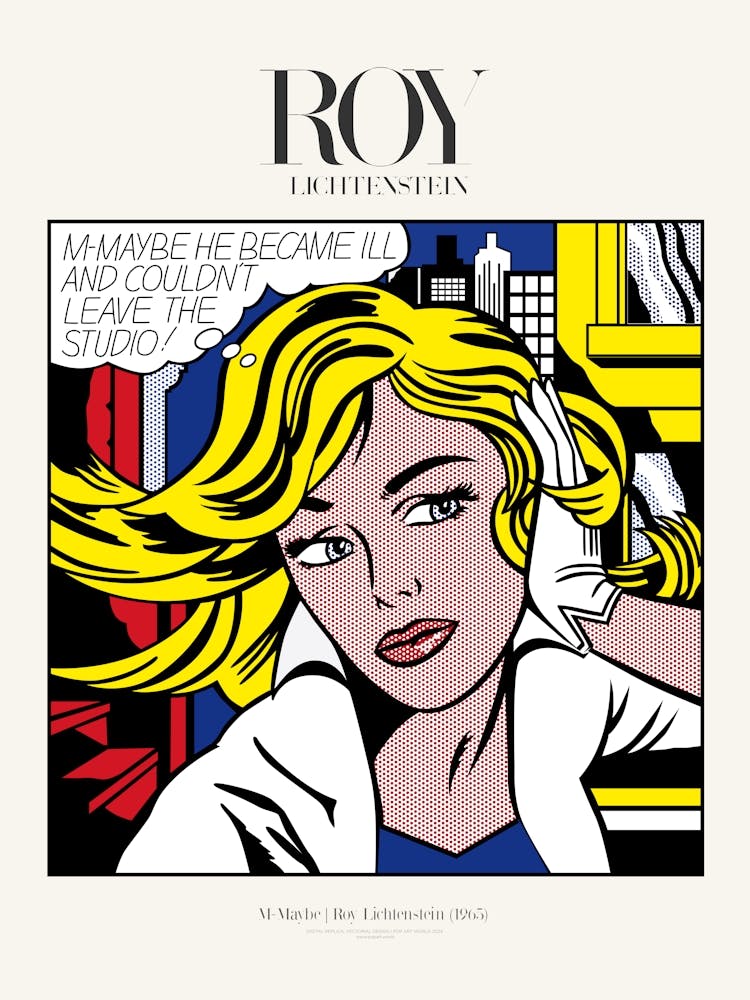 M Maybe Poster|Roy Lichtenstein 1965