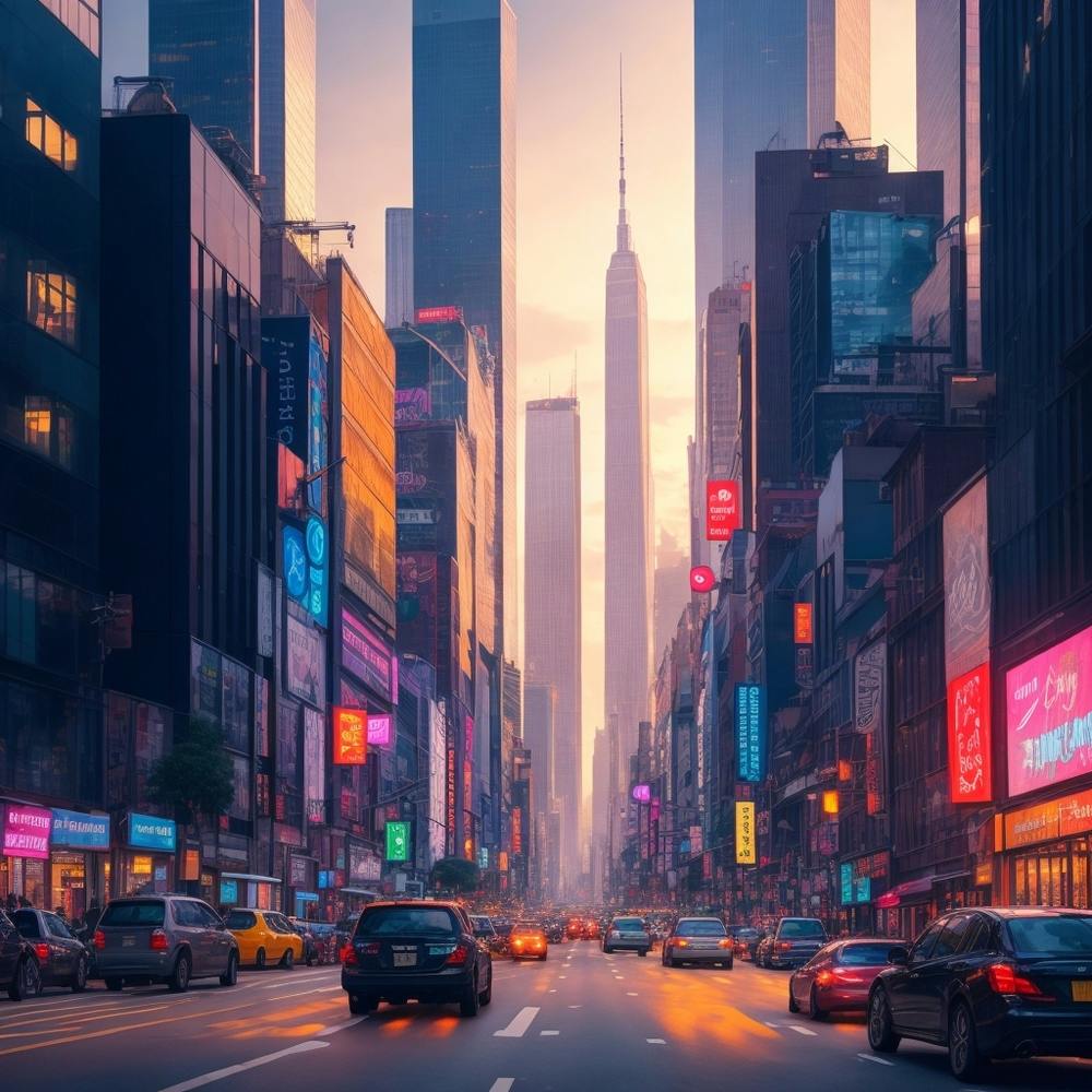 New York City In der Abenddämmerung 1