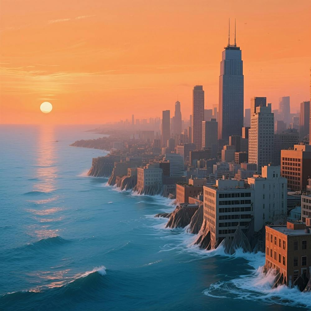 Coucher de soleil à Chicago 2