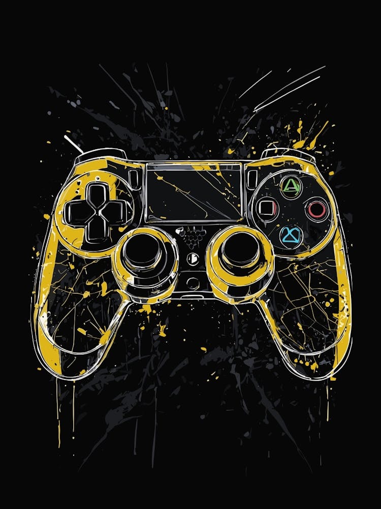 Yellow Ps4 Controller