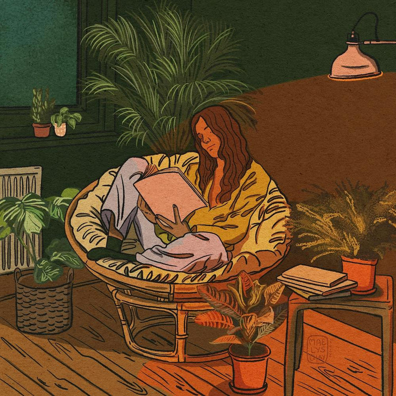 Lady Reading Night