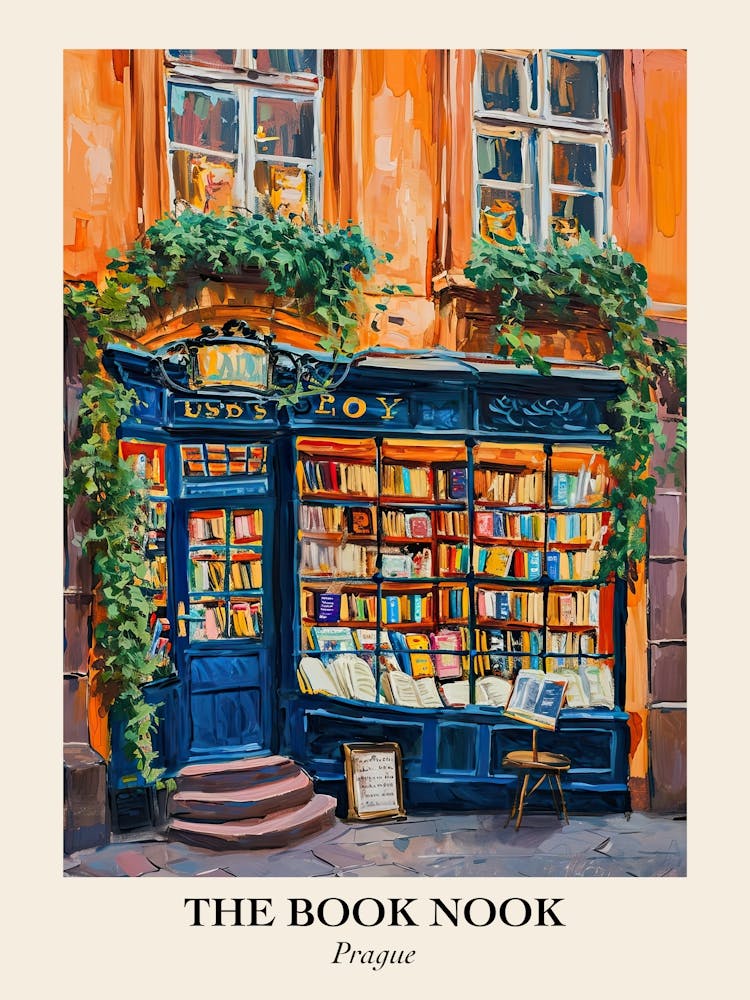 Prague Book Nook Bookshop 3 Poster