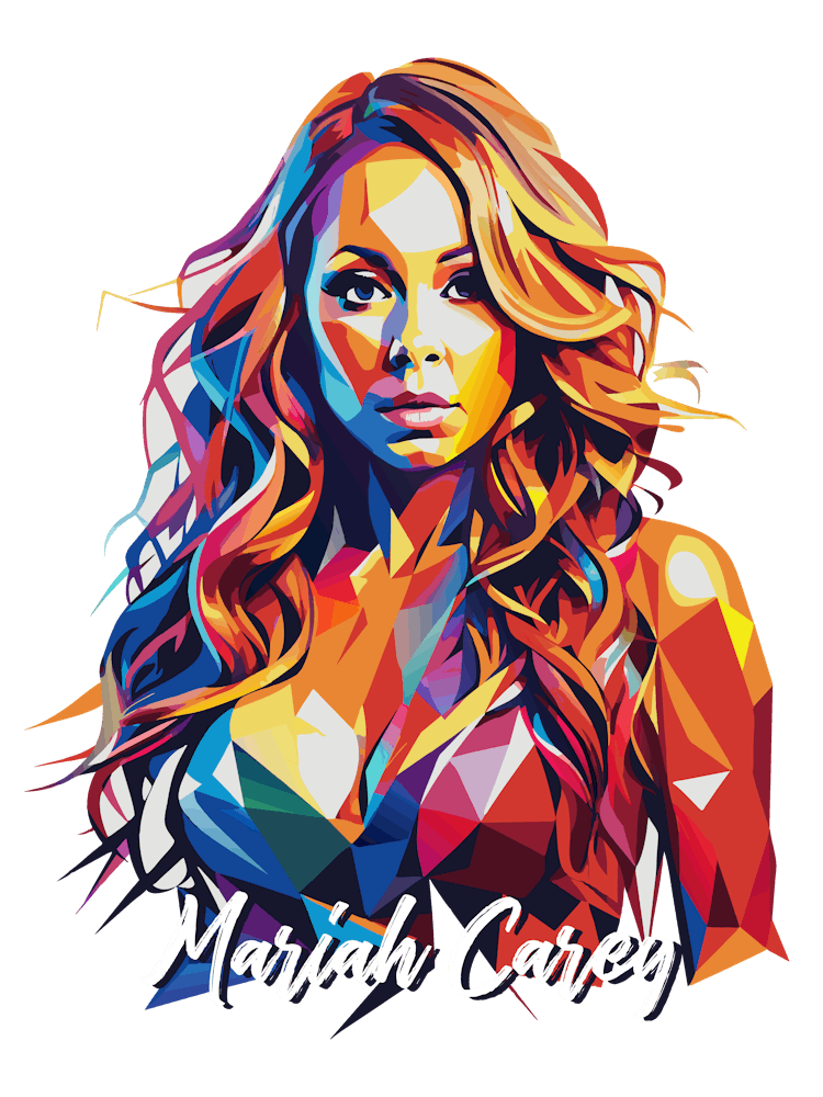 Mariah Carey 01 Portrait Music Icon Style WPAP Pop Art