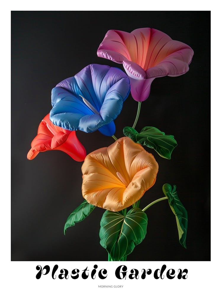 Bright Inflatable Flowers Poster Morning Glory 2