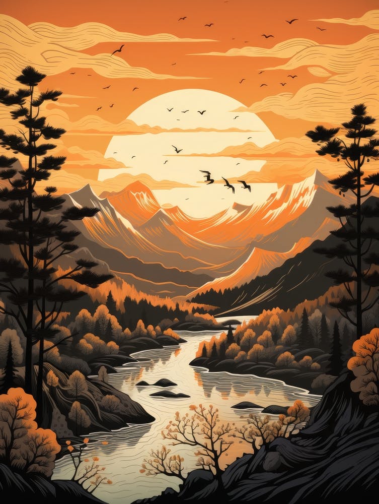 Sunset In The Mountains 24