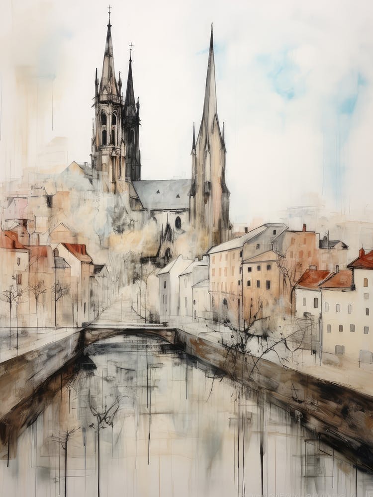 Abstract Cityscape Painting