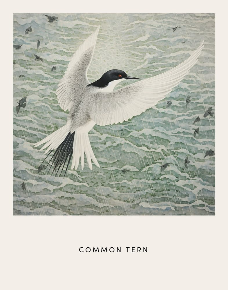 Ohara Koson Inspiriertes Vogelgemälde Flussseeschwalbe 2 Poster