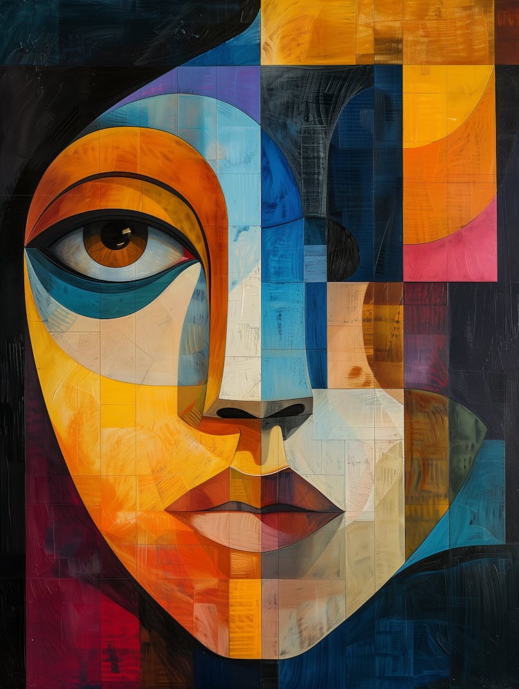 Abstract Painting, Acrylic On Canvas, Brown Color