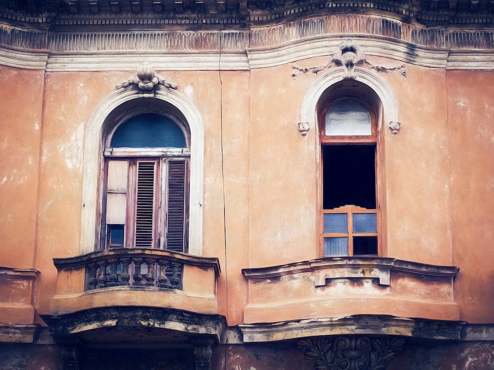 Two Arched Windows Of Havana