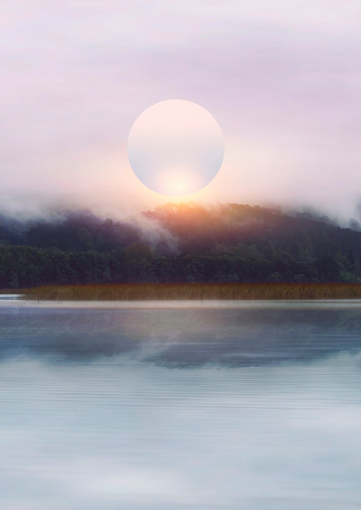 Sunset In The Mountains