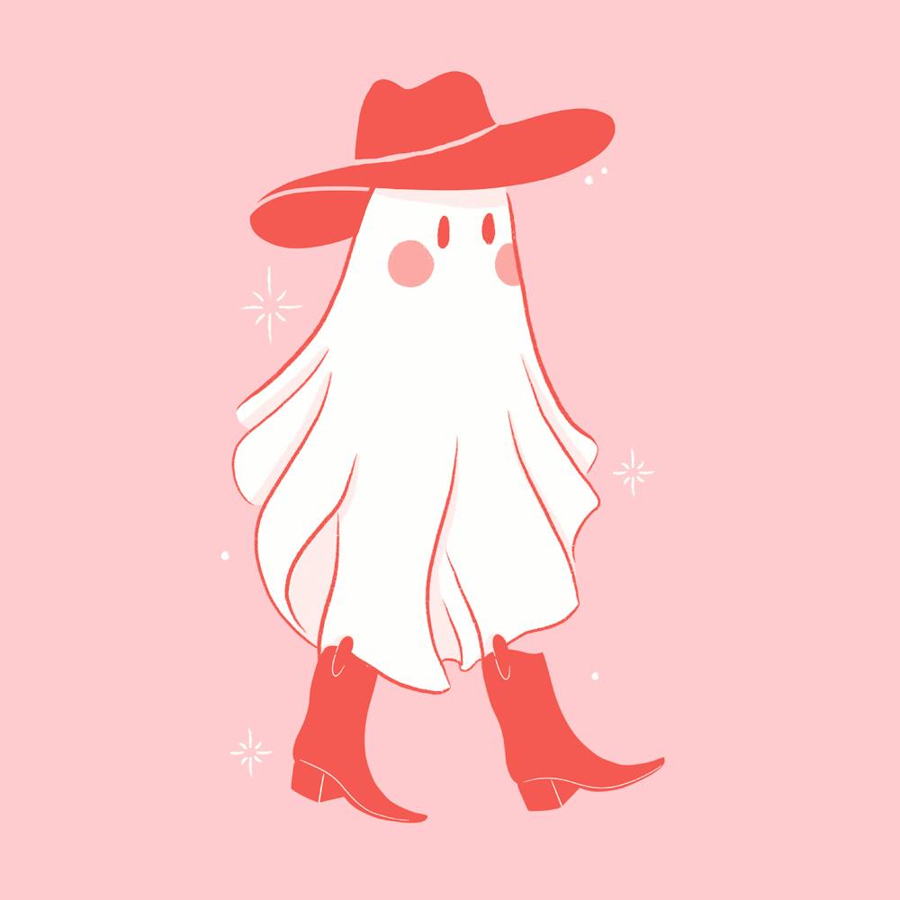 Cowboy Ghost - Pink - Western Halloween 1
